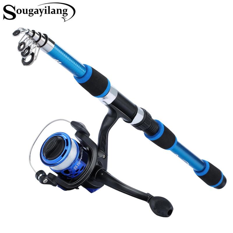 Fishing Rod & Reel Kit, 1 Set Portable Telescopic Fishing Rod & Spinning Reel, Fishing Accessories for Saltwater & Freshwater