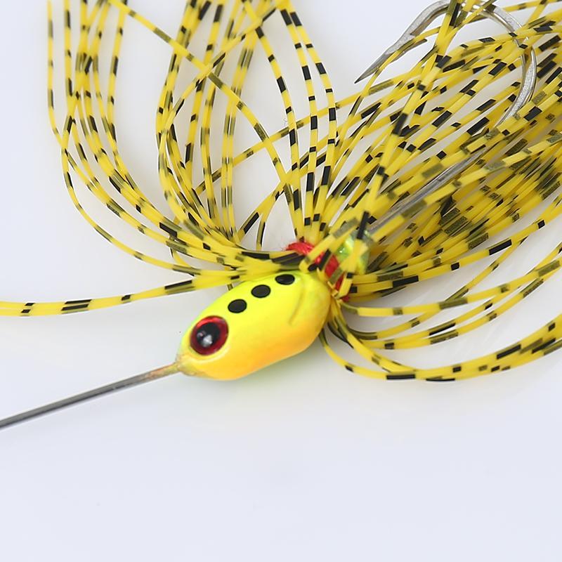 Spinner Fishing Lure, 5 Counts set Noisy Freshwater Lure for Catfish and Black Bass Fishing, Spinner Swim Jig Fishing Lure, Outdoor Fishing Accessories