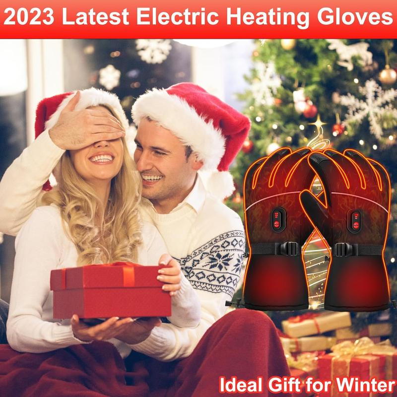 Heated Gloves for Men Women,Electric Heated Touchscreen Warm Gloves for Arthritis,Battery Powered Waterproof Windproof Ski Camping Gloves for Winter Outdoor Camping Cycling Skiing Hiking Working