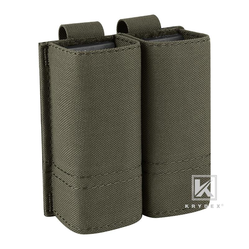 KRYDEX Double 9MM Nylon Mag Pouch  .40 45 ACP with Quick Release  Kydex Insert Holder Duty Belt & Molle Compatible