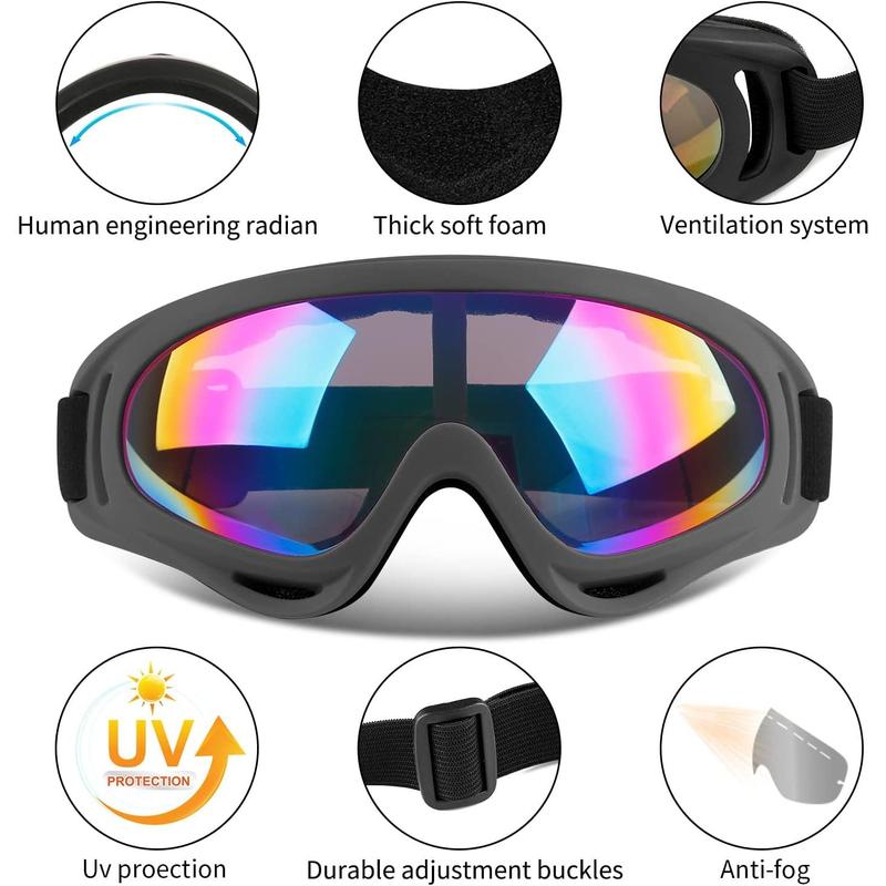 Ski Goggles, Snow Goggles Snowboard Goggles for Men Women  - UV Protection Foam Anti-Scratch Dustproof