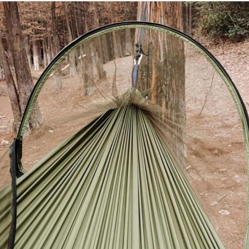 Automatic Open Outdoor Hammock, Portable Hammock with Anti-Mosquito Net & Accessories, Suitable for Camping Activities, Comfortable Hammock Tent