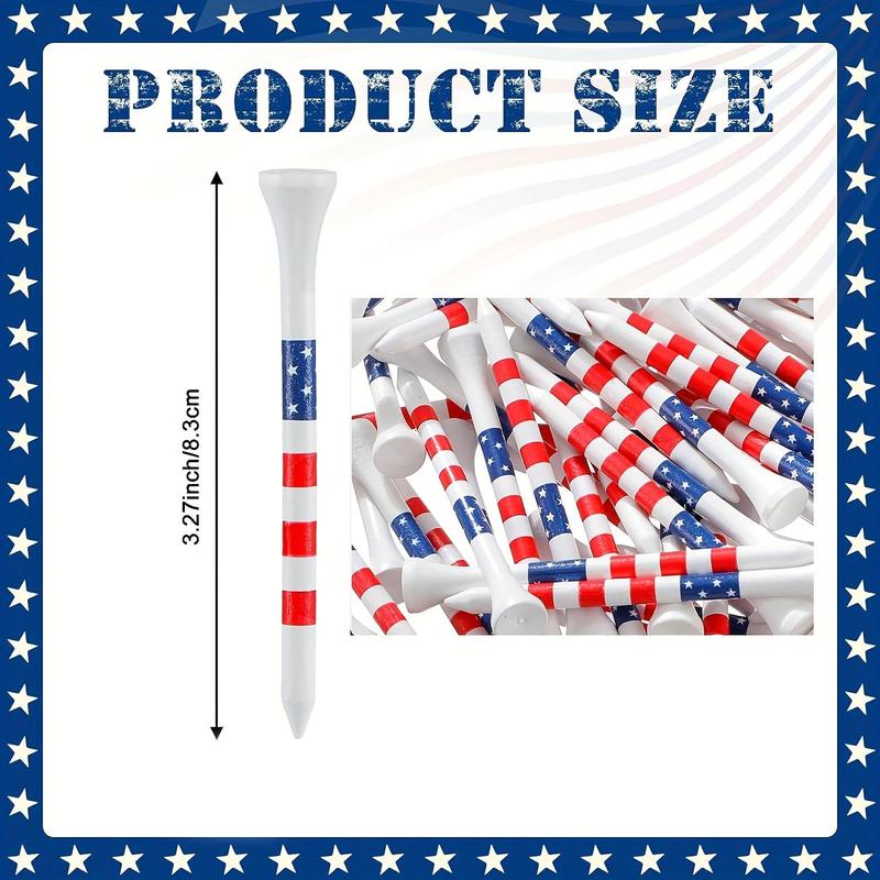 American Flag Golf Tees for Fall Gift, Wooden Golf Tees, Stars and Stripes Design Golfing Tees, Teens Golf Balls Game Accessories, Ball Sports Equipment, Golf Equipment, Christmas Gift