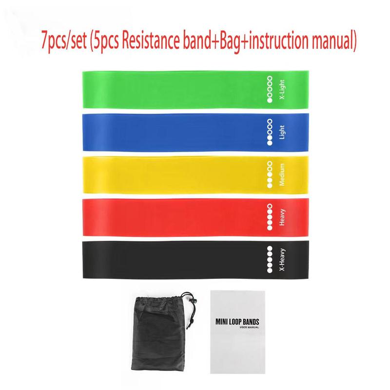 Resistance Band Set, 7 Counts set Multicolor Resistance Band for Hip & Leg Training, Yoga Resistance Band for Home Gym Workout