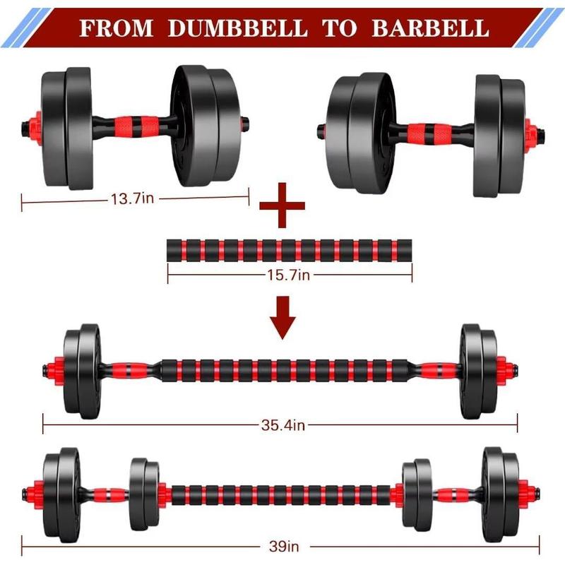 Adjustable-Dumbbells-Sets,Free Weights-Dumbbells Set of 2 Convertible To Barbell A Pair of Lightweight for Home Gym,Women and Men Equipment