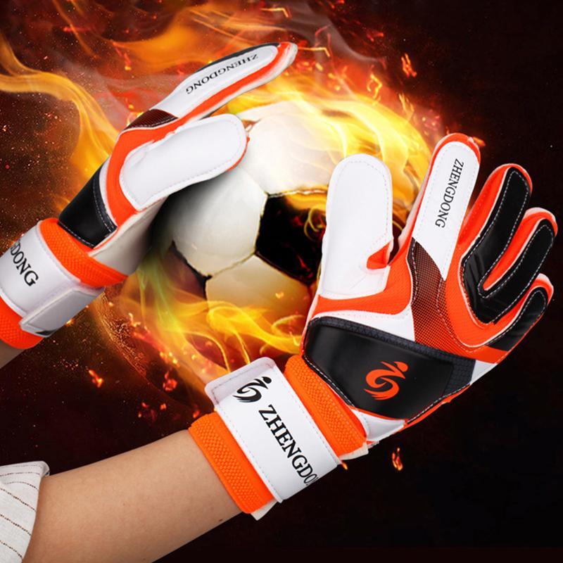 Soccer Goalkeeper Gloves, 1 Pair Non-slip Wear-resistan Thickened Latex Grip Gloves, Professional Training Gloves for Kids & Teens & Adults