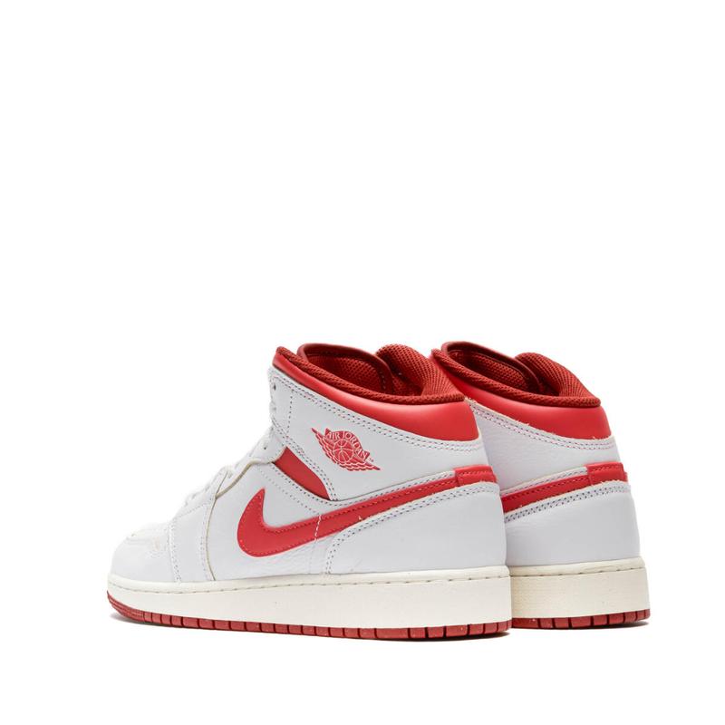 Nike Air Jordan 1 Mid SE White Dune Red FJ3464-160 Youth Womens Fashion Sneakers New