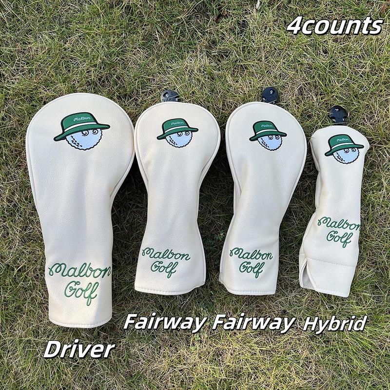 Golf Clubs Cover, 1 4 Counts Trendy Fisherman Club Head Cover, Driver Head Cover, Hybrid Head Golf Putter Cover, Fairway Wood Club Head Protective Cover, Golf Accessory