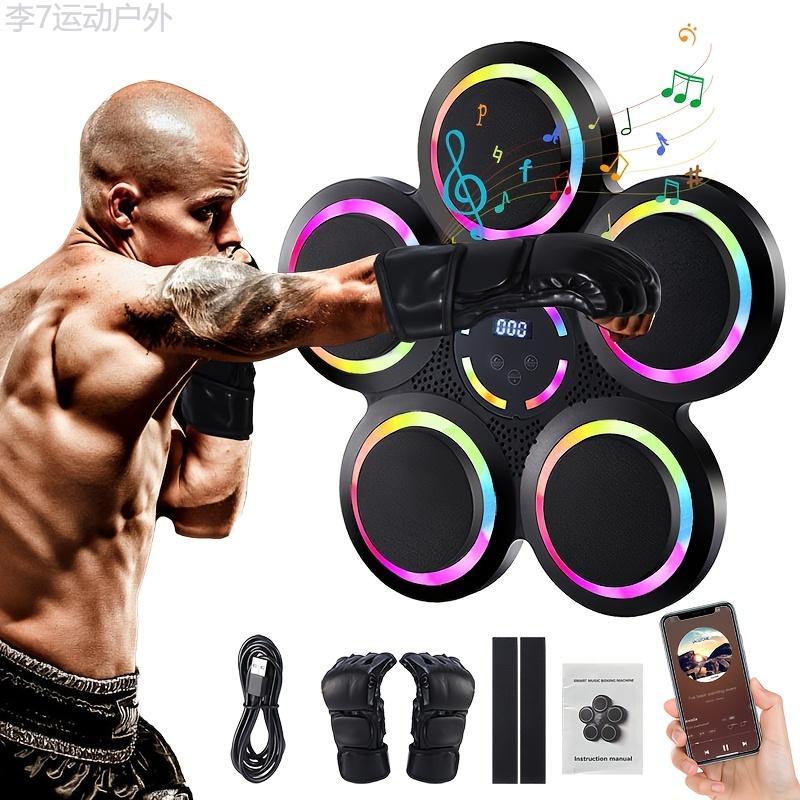 Music Boxing Target Set - Intelligent LED Counting, 25 Meter Wireless Connection, 9 Speed and Mode Adjustments, Dynamic Striking Sound Effects, Light Rhythm, Adjustable Height, and Mobile Phone Connectivity for Music Sports