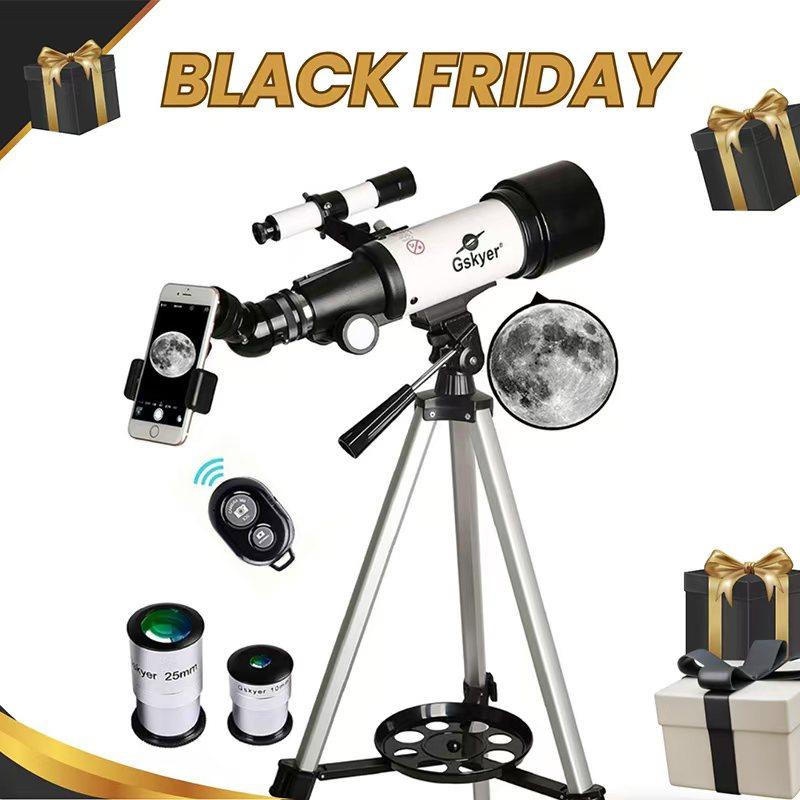 Gskyer Telescope, 70mm Aperture 400mm AZ Mount Astronomical Refracting Telescope for Kids Beginners - Travel Telescope with Carry Bag, Phone Adapter and Wireless Remote.