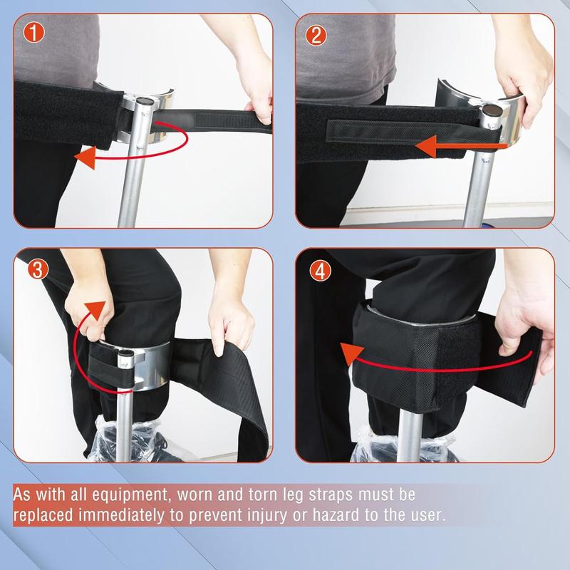 Drywall Stilt Straps, Comfortable for All Day Wear, Heavy Duty and Stability, Work with Various Brands of Stilts, 1 Pair