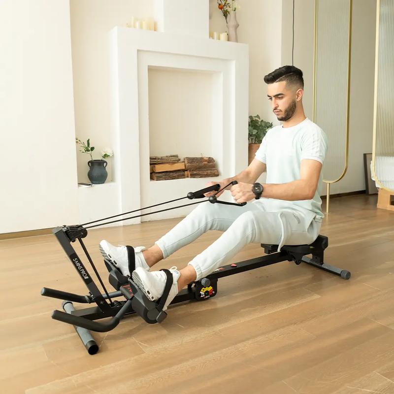 home 3 in 1 foldable rowing machine& ab coaster