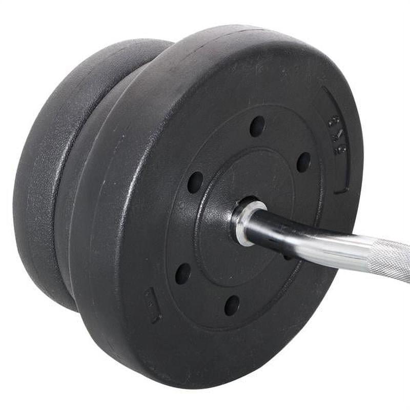 55lb Olympic Barbell Dumbbell Weight Set Gym Lifting Exercise Workout Olympic Bar Curl Bar