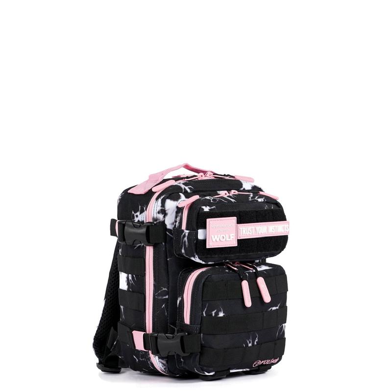 9L Backpack Mini Black Lightning Knockout Pink