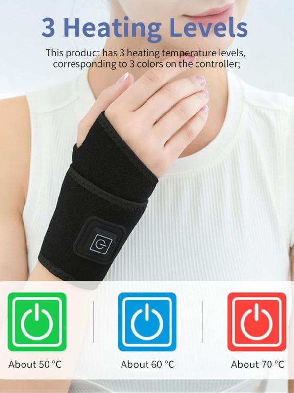 USB Plug-in Heating Sports Wristband Excluding Batteries, Multifunctional Heating Wrist Strap, Pickleball Tennis Wristband, Unisex Sports Accessories for Fall & Winter