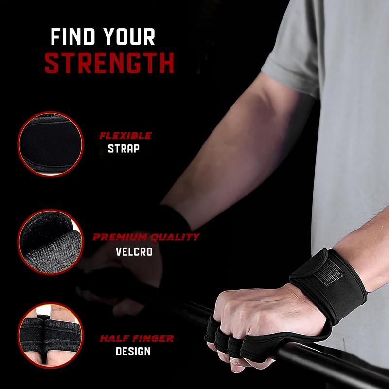 Dhabii Ventilated Workout Gloves with Built-in Wrist Wraps, silicon padding for extra grip used for Pull Ups, Cross training and other Fitness workout