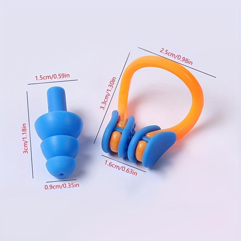 Silicone Swimming Earplugs & Nose Clip, 1 Set Swimming Ear Nose Protector, Swimming Accessories for Men & Women, Swimming Gear