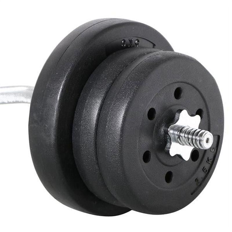 55lb Olympic Barbell Dumbbell Weight Set Gym Lifting Exercise Workout Olympic Bar Curl Bar