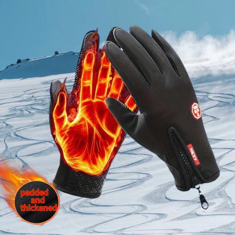 Winter Outdoor Cycling Warm Gloves, 1 Count Windproof Sports Gloves, Touch Screen Non-slip Waterproof Warm Gloves for Sports, Fishing, Cycling, Camping, Christmas Gift