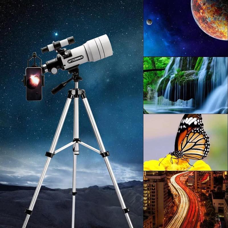 Professional Astronomical Telescope, 1 Count 70mm Large Caliber 150x Magnification Telescope with Tripod, Suitable for Outdoor Camping Stargazing