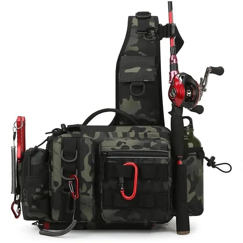 Outdoor Multifunctional Fishing Bag, Large Capacity Tackle Storage Bag, Fishing Gear Storage Bag, Fishing Accessories Bag