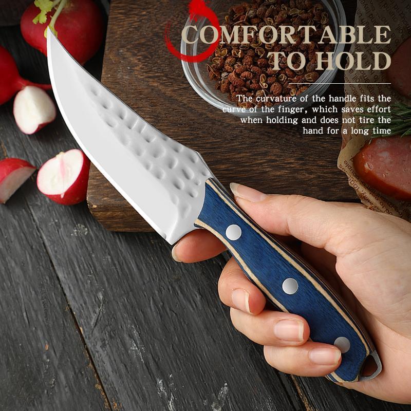 Wooden Handle Carving Knife, 1 Count Outdoor Knife with Sheath, Sharp Knife for Camping Hiking Barbecue, Outdoor Tableware