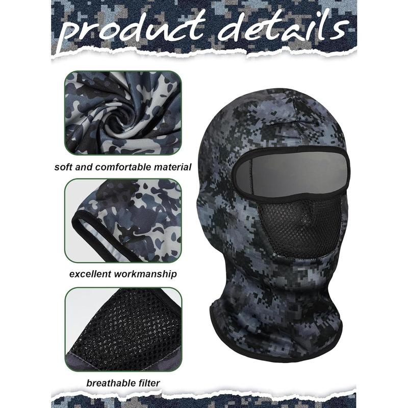 9 count Balaclava Ski Mask Cover Breathable Sun Dust Protection Full  Cover for Women Men Outdoor Activities