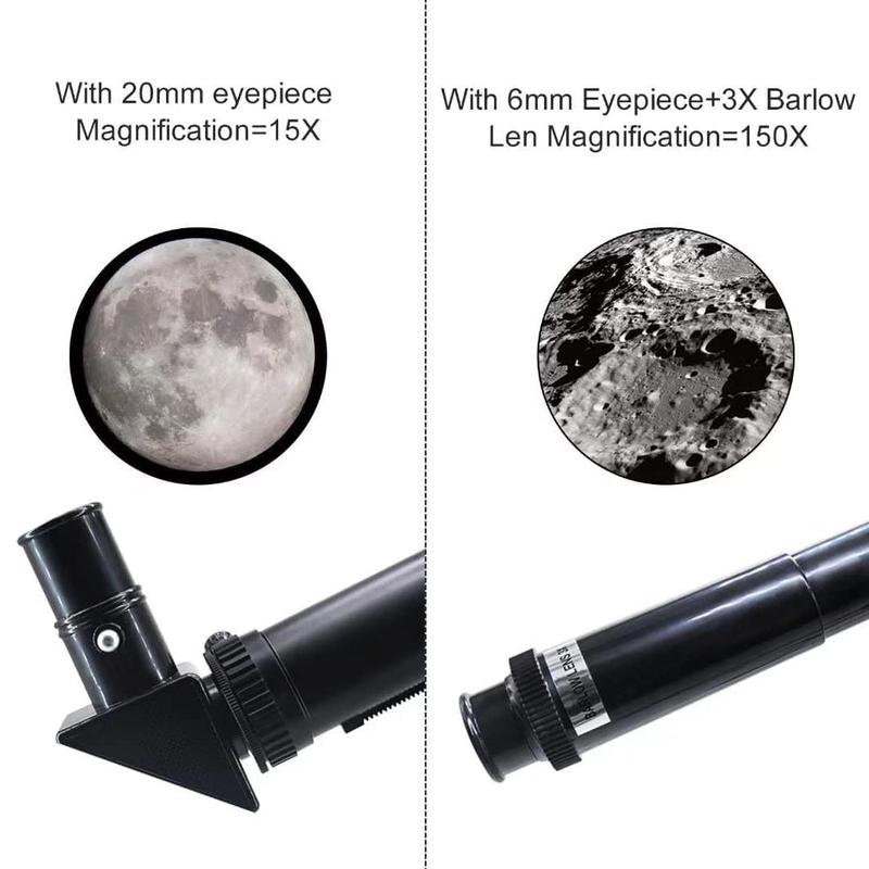 Professional Astronomical Telescope, 1 Count 70mm Large Caliber 150x Magnification Telescope with Tripod, Suitable for Outdoor Camping Stargazing