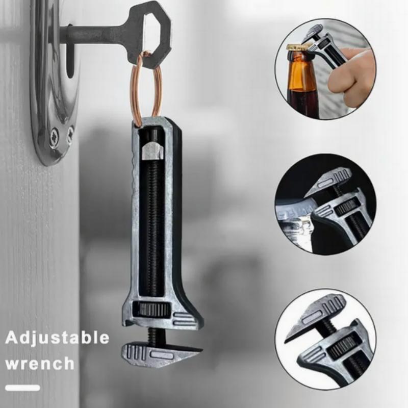 Mini Titanium Alloy Wrench Tool, Portable Multifunctional Camping Survival Kit, Compact Survival Tool for Outdoor Travel