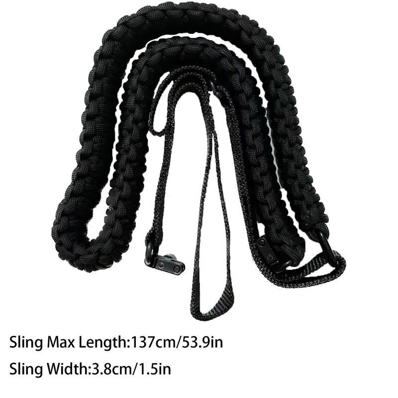 Outdoor Nylon Braided Strap, 1 Count Multifunctional Adjustable Shoulder Strap, Camping Combat Parachute Strap with 2-point Hanging Rope