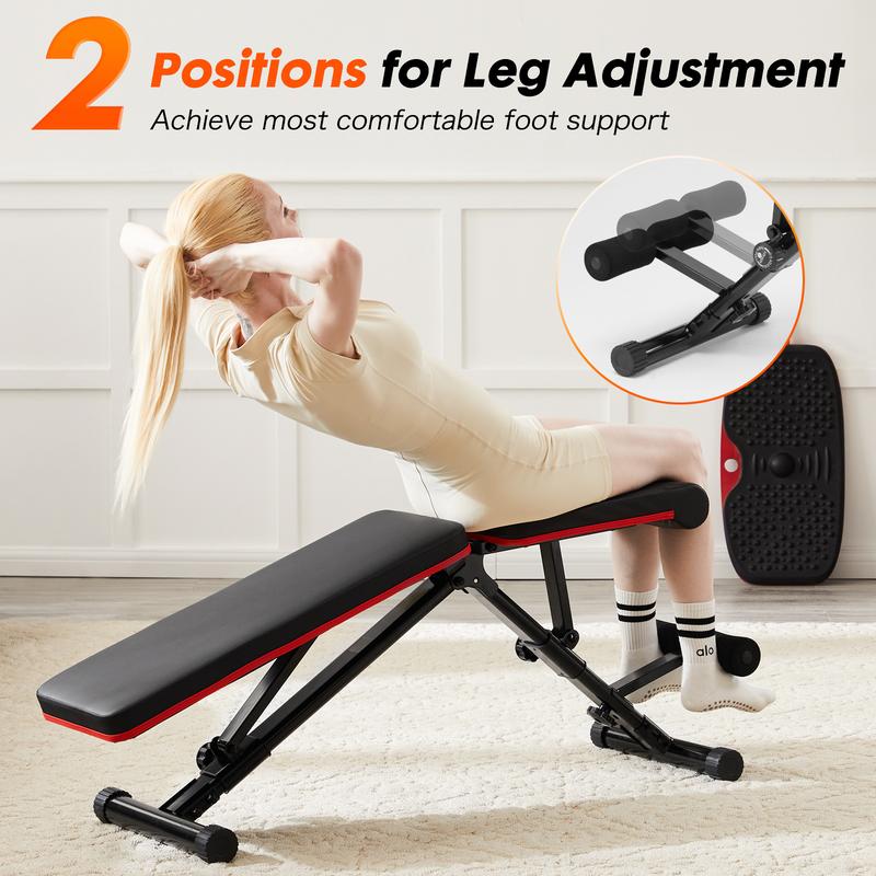 Adjustable Weight Bench for Full Body Exercise and Strength Training - Foldable Bench Press for Home Gym