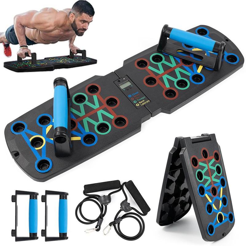 Multifunctional Push Up Board, 1 Set Foldable Push Up Bar, Fitness Strength & Exercise Training Equipment, Multifunctional Fitness Workout Tools