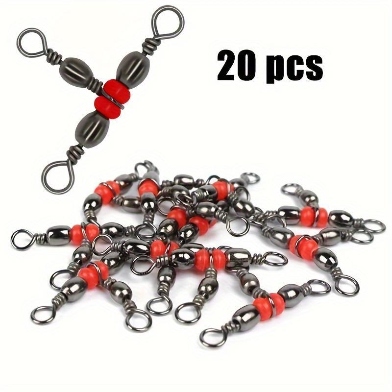 T-shaped Fishing Swivel Connector, 20pcs set Anti-twist & Line Protection Fishing Swivel,  Corrosion Resistant Fishing Accessories for Outdoor Fishing