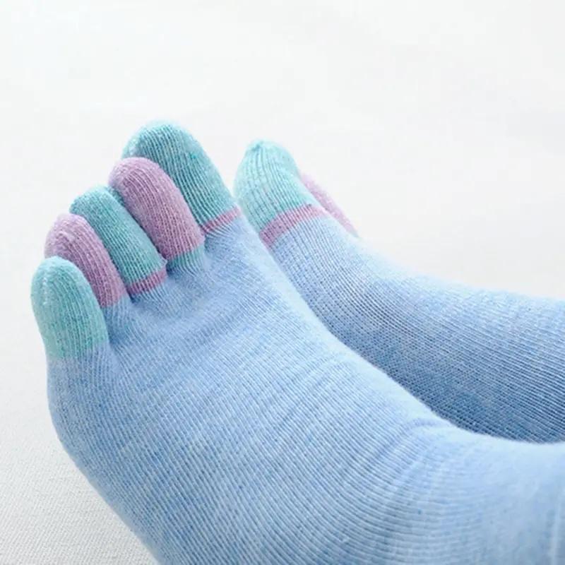 6 Pairs Women's Toe Socks Cotton Crew Sock Five Finger Socks For Running Athletic Five Toe Socks Running Ankle Toe Socks Women Socks Cotton Sock