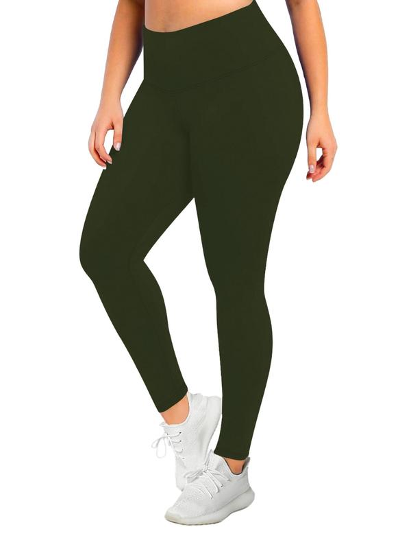  Solid High Waist Leggings, Casual Comfy High Stretch Seamless Skinny Yoga Pants, Summer Clothes Women, Scrunch Leggings, Lady Bottoms for All Seasons