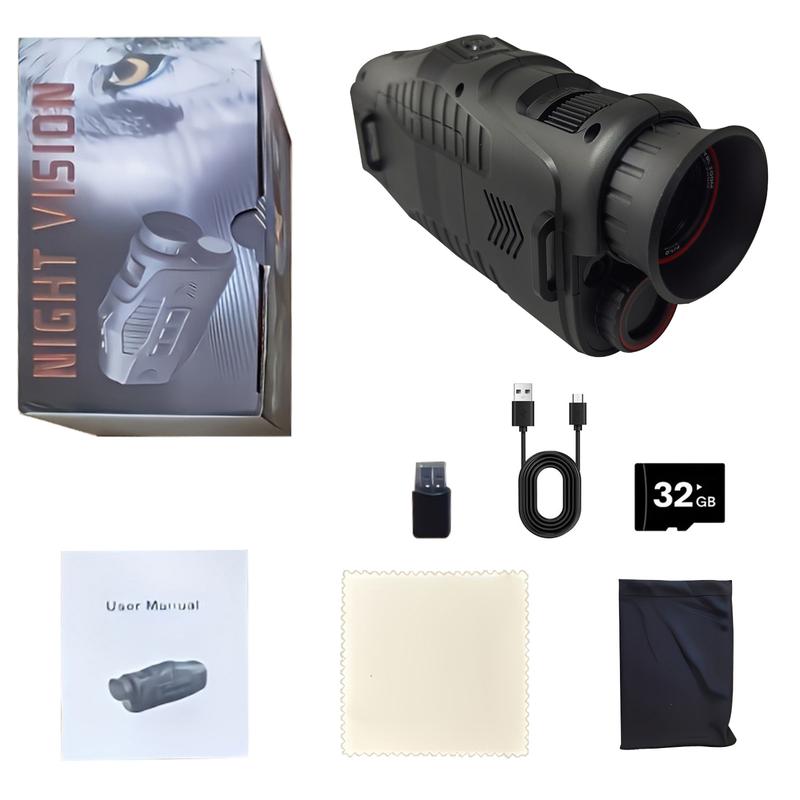 Night Vision Monocular: Capture Stunning HD Photos & Videos with 10X Digital Zoom - Perfect Holiday Gift for Outdoor Enthusiasts, Hunters, and Campers.