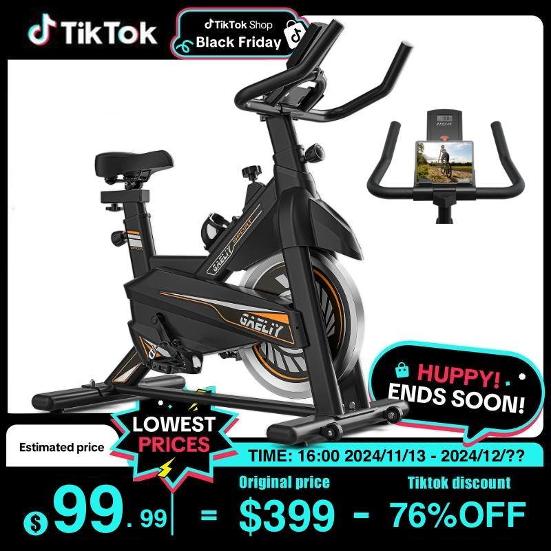 Exercise bikes- home gyms Cycling Bike ,Home Stationary Bike with drive belts, with LCD Monitor  and comfortable cushions for Cardio Workout