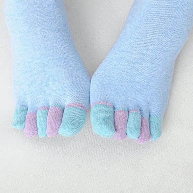 6 Pairs Women's Toe Socks Cotton Crew Sock Five Finger Socks For Running Athletic Five Toe Socks Running Ankle Toe Socks Women Socks Cotton Sock