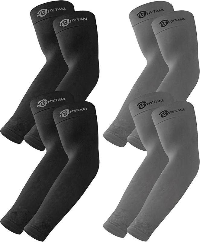 2 4 6 Pairs UV Sun Protection Arm Sleeves, UPF 50 Sports Cooling Arm Compression Sleeves for Men Women