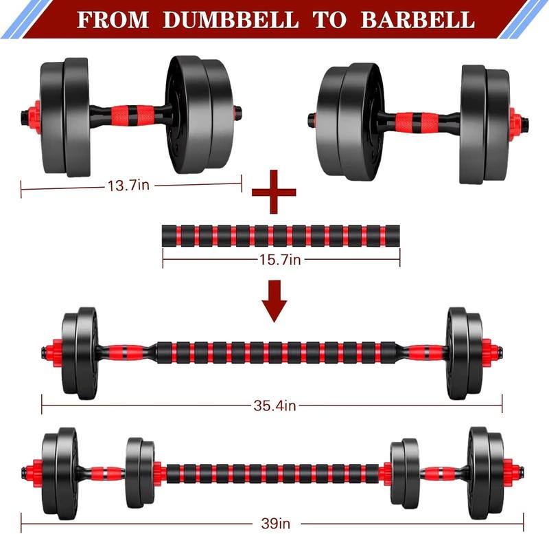 Set of 2 Convertible To Barbell A Pair of Lightweight for Home Gym,Women and Men