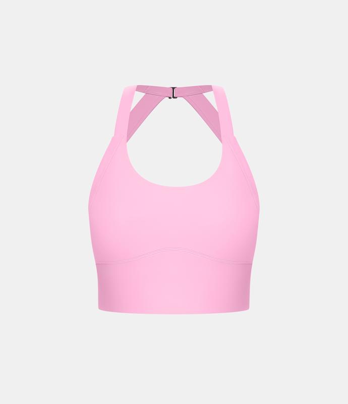 Halara Softlyzero️ plush Backless Cut Out Twisted Cropped Yoga Tank Top