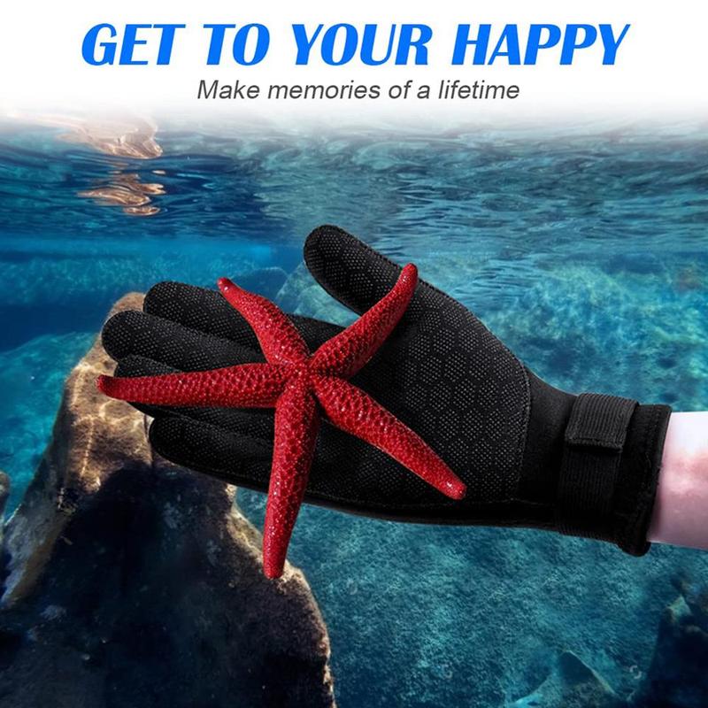 3mm Diving Gloves, 1 Pair Warm & Non-slip Gloves, Flexible Gloves for Fishing, Swimming, Kayaking, Canoeing, Diving, Water Sports Equipment