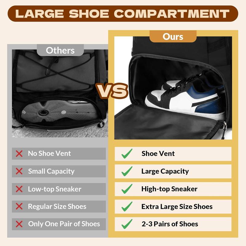 Basketball Backpack with Shoe Compartment Large Basketball Bag with Ball Holder for Men Women Gym Backpack fit Volleyball Football for Sports Travel Gym