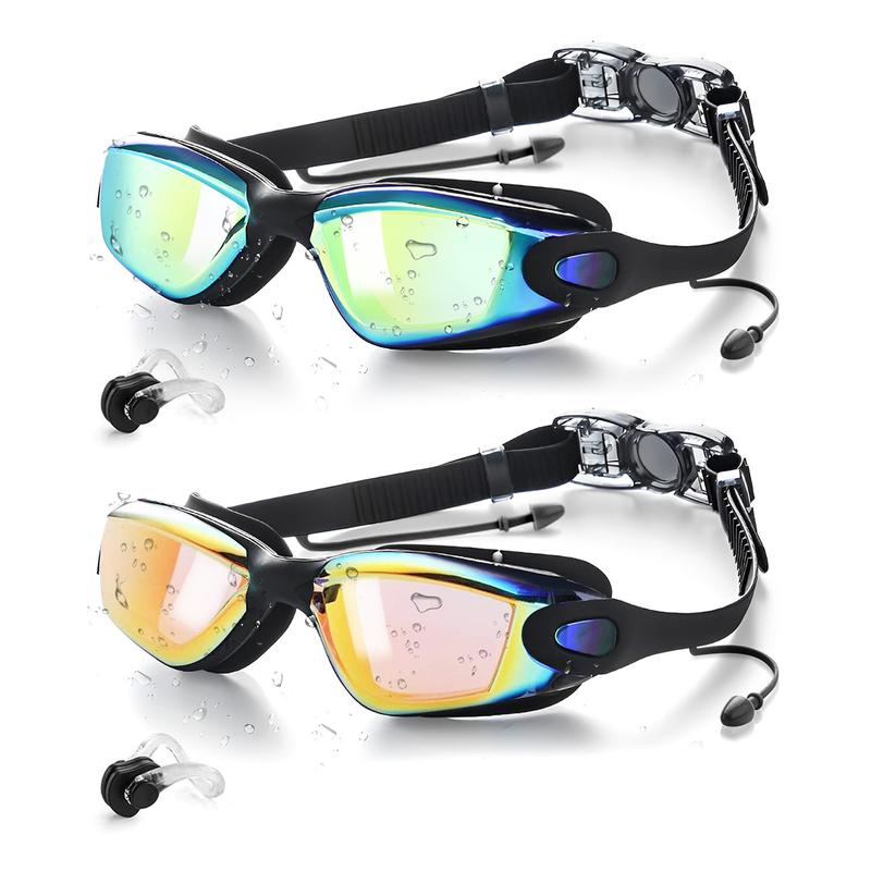 Victoper Swim Goggles 2 Pack, Anti Fog&UV Swimming Goggles for Audlt, No Leaking Swim Goggles for Men Women Youth