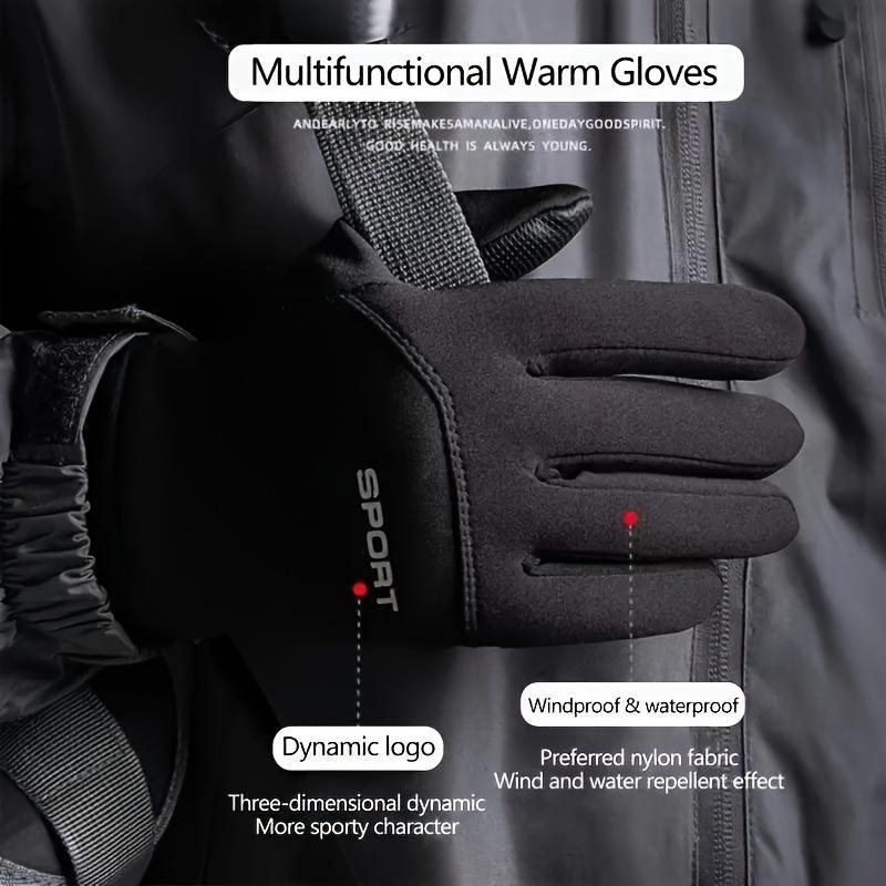 Sport Cycling Gloves, 1 Pair Waterproof & Non-slip Comfortable Touch Screen Gloves, Outdoor Sports Gloves for Men & Women, Motorcycle Accessories