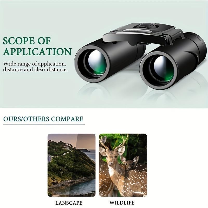 Portable Binoculars, 1 Count High Definition Professional Powerful Binoculars, Long Range Folding Binoculars for Hunting & Sports & Outdoor Camping