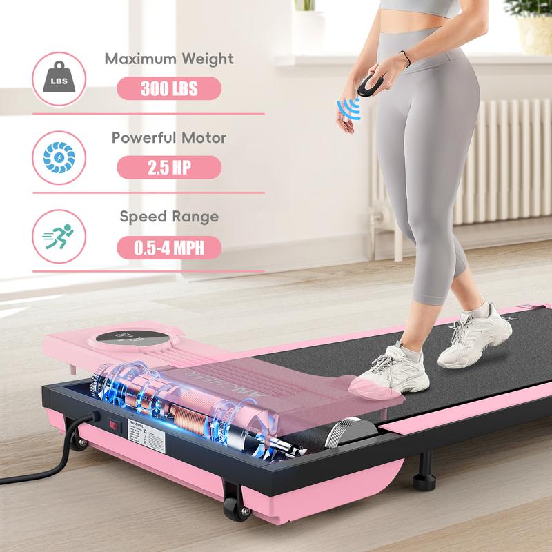 Ancheer-2024 five-color young fashion under the table walking mat treadmill, tablet portable LED display remote control