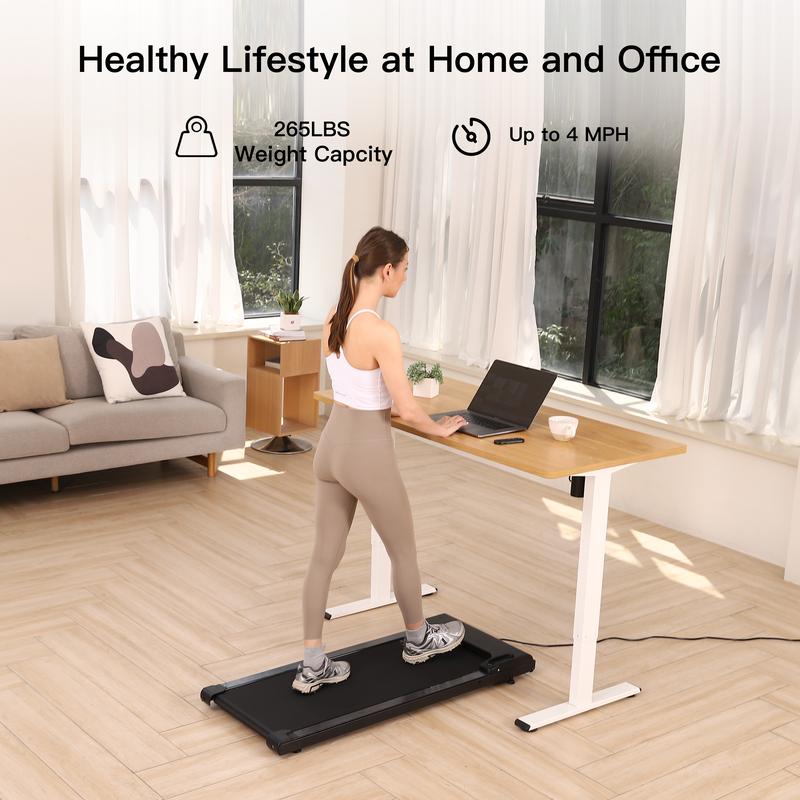 Lichico Yrun Compact 2-in-1 Under Desk Treadmill,Portable Folding Electric Walking Treadmill with 2.5-3.0HP Brushless Motor,Spacious Running Area,Ideal for Home and Office Use