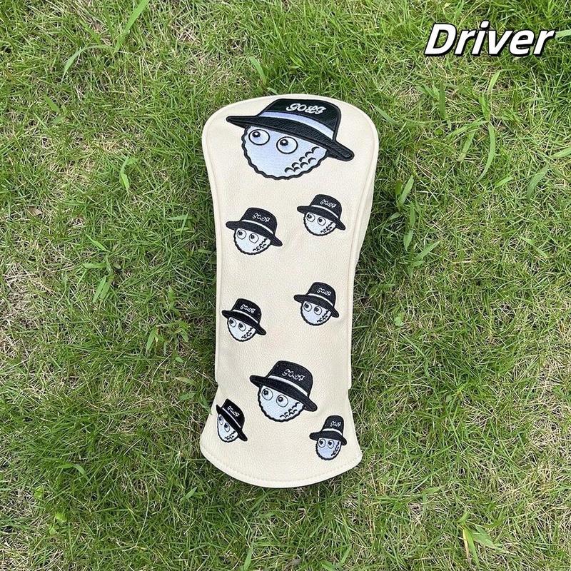 Cartoon Pattern Golf Driver Headcover, 1 3 Counts Fun and Protective Golf Headcovers for Driver and Fairway Clubs, Golf Accessories for Men & Women