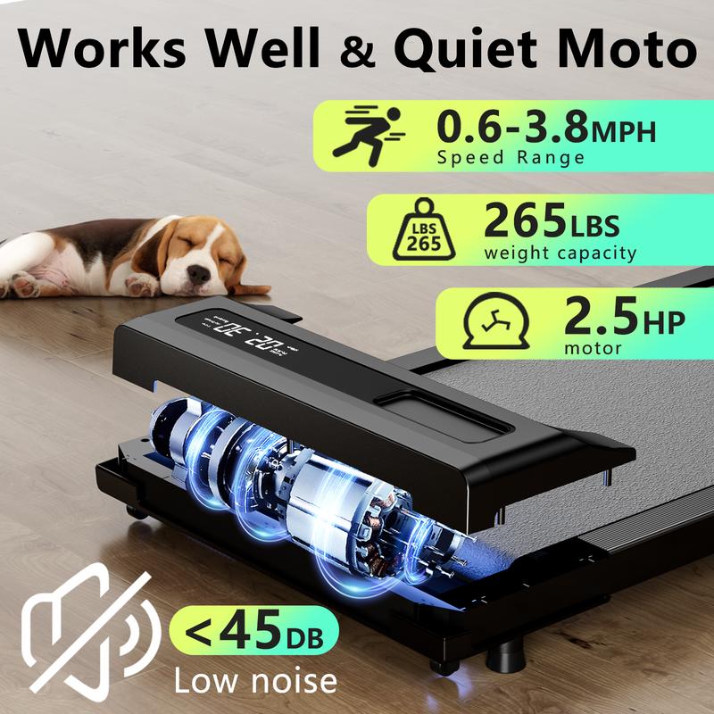 VIPLAT Walking Pad 2 in 1 for Walkingand Jogging,Under Desk Treadmill forHome Office with Remote Control,Portable Walking Pad Treadmill UnderDesk, Desk Treadmill in LED Display 2 Years Warranty